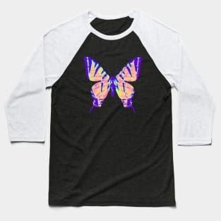 Purple Tiger Butterfly Baseball T-Shirt